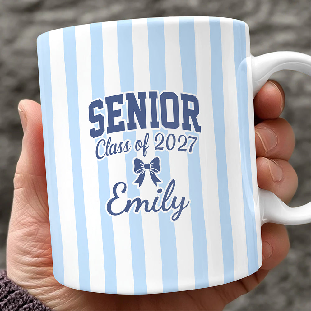 Personalized Class Of 2027 Stripe Mug For Senior TH10 170899