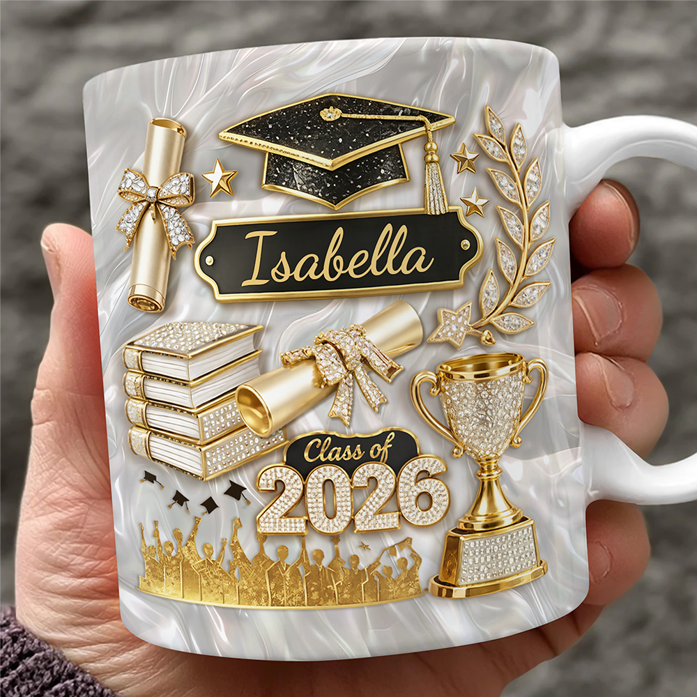 Custom Name Graduation 3D Effect Coffee Mug Class of 2026 Gift CH07 911192