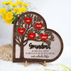 Personalized Family Tree Heart To The World You May Be One Person 2-Layered Wooden Plaque CH07 910774