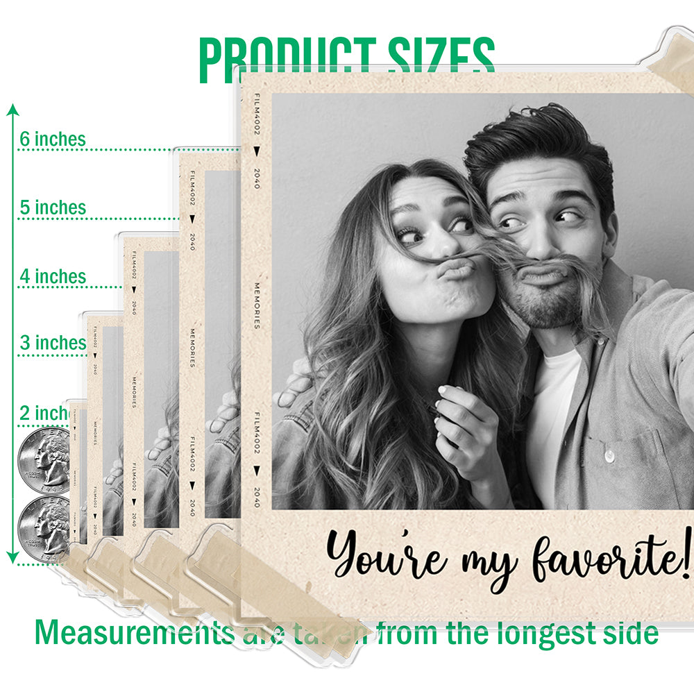 Custom Couple Photo Acrylic Fridge Magnet Valentine Gift, Anniversary Gift HA75 920108