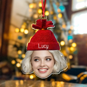 Custom Cute Face Photo Acrylic Ornament Christmas Gift For Family HO82 894756