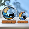 Don’t Cry Because It Is Over Pet Memorial Round Acrylic Frame Block TH10 894071