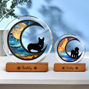 Don’t Cry Because It Is Over Pet Memorial Round Acrylic Frame Block TH10 894071