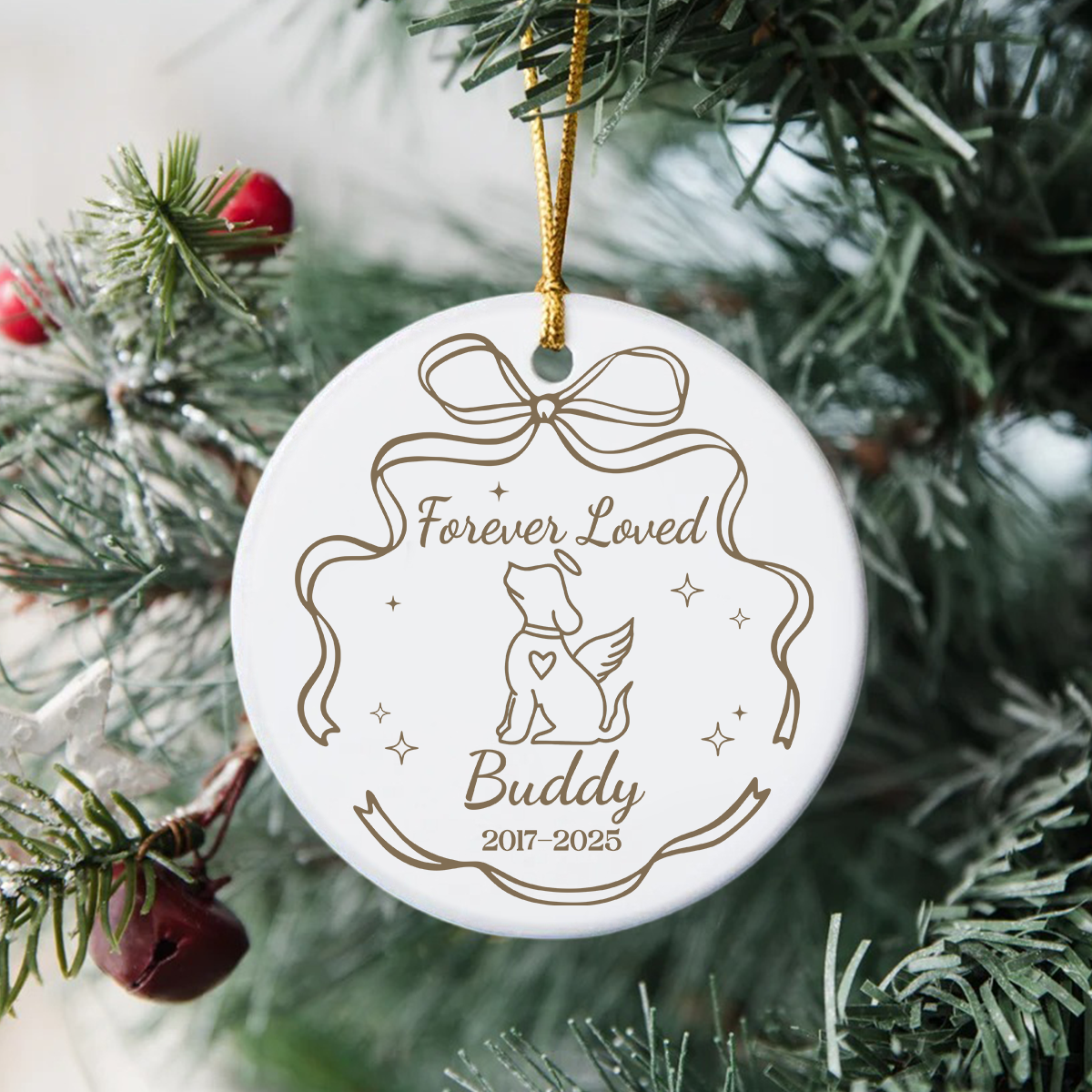 Personalized Custom Name Forever Loved Ceramic Ornament For Pet Lover TH10 896639