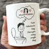Personalized Couple Name Unhinged Anti-Valentine Funny White Mug - Gift For Him Her LM32 897725