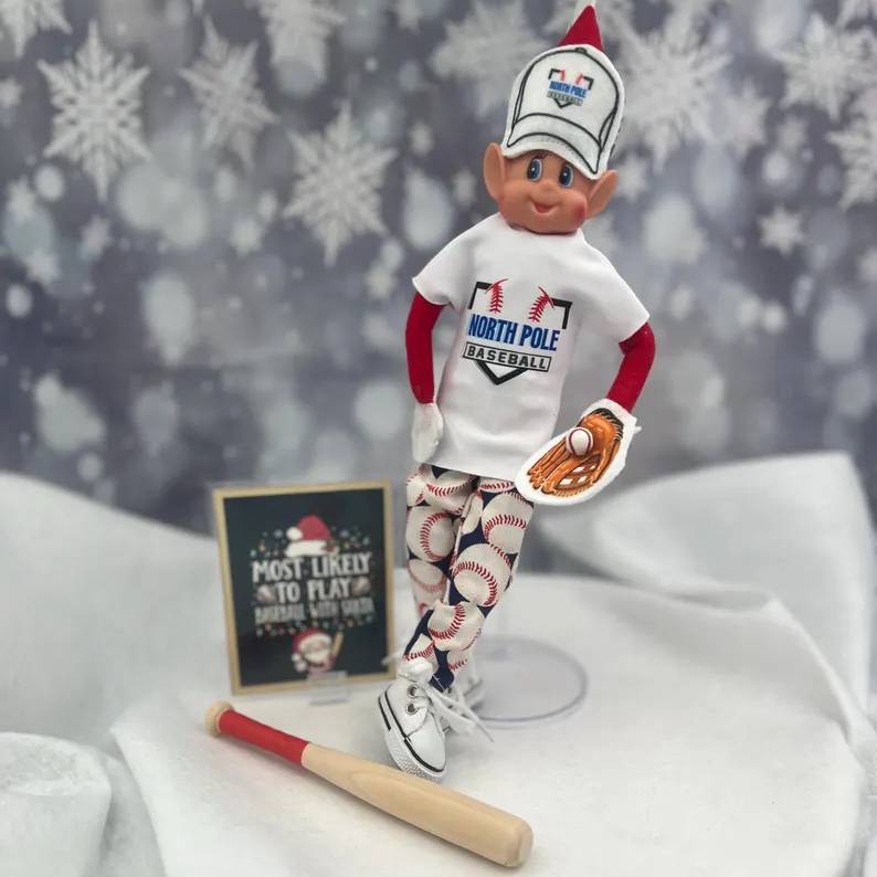 Elf Baseball Set, Christmas Elf Accessory HO82 904072