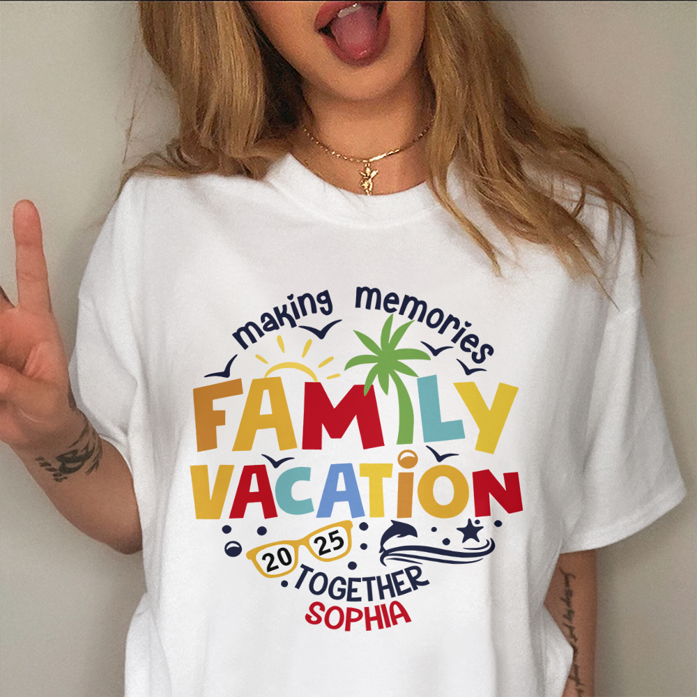 Personalized Family Vacation 2025 Making Memories Together Light Shirt LM32 893813