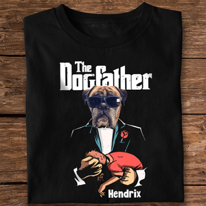 Custom Dog Photo The Dogfather Shirt Personalized Gift For Dog Dad HO82 893868