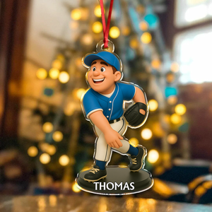 Custom Photo 3D Effect Figure For Baseball Lovers Acrylic Ornament LM32 895593
