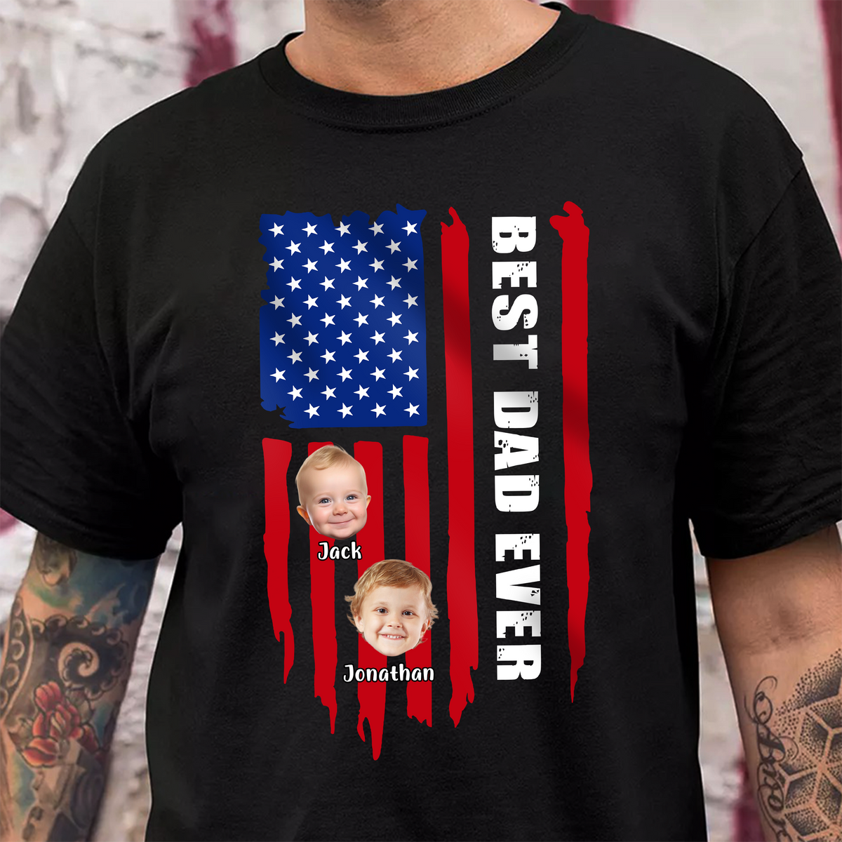 Custom Photo Best Dad Ever Front Shirt TH10 892935