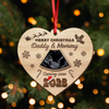 Custom Ultrasound Photo Baby Reveal Personalized Pregnancy Announcement Christmas 2 Layered Wood Ornament CH07 899272