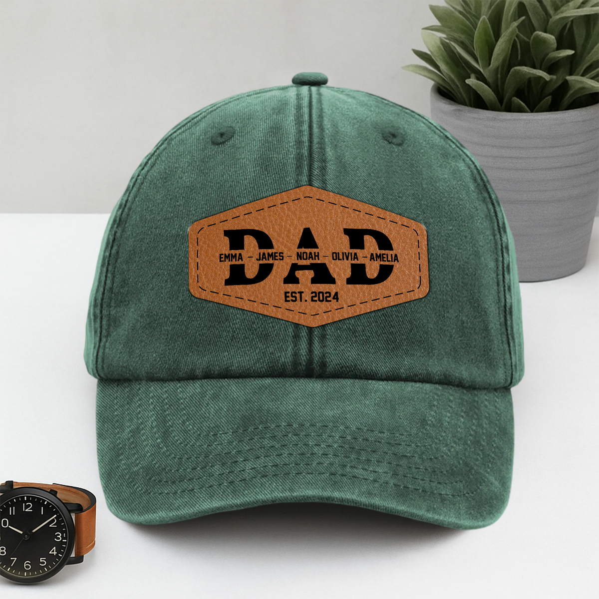 Custom Name Dad With Kid Denim Baseball Cap TH10 894027