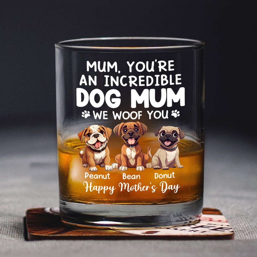 Custom Photo Incredible Dog Dad Whiskey Glass Father's Day Gift CH07 895986