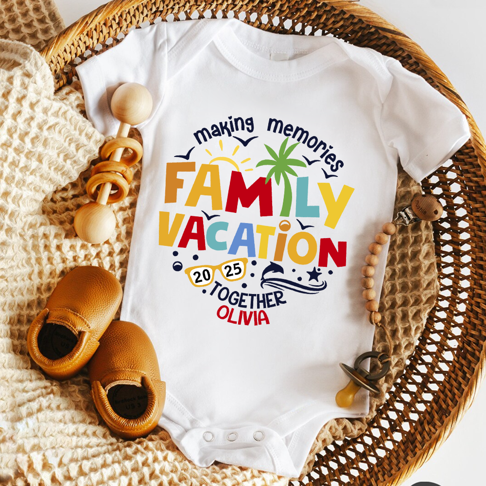 Personalized Family Vacation 2025 Making Memories Together Baby Onesie LM32 893815