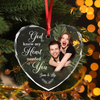 Custom Photo My Favorite Place In All The World Is Next To You Couple Heart Shape Glass Ornament HA75 892838