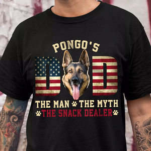 Custom Photo Dog - Dog's Dad The Man The Myth The Dealer American Flag Dad Shirt HA75 892440