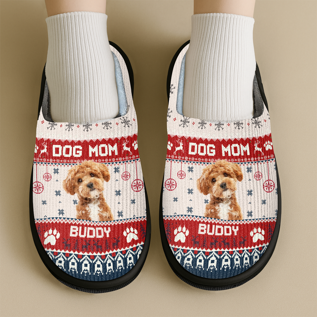 Custom Photo Cat Dad Cat Mom Slipper For Christmas TH10 894453