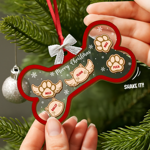 Custom Dog Cat Bone Christmas Shaker Ornament Dog Cat In Heaven Ornament CH07 896926