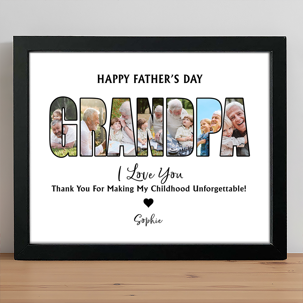 Custom Photo Dad, Thank For Making My Childhood Unforgettable Picture Frame Father's Day Gift CH07 895388