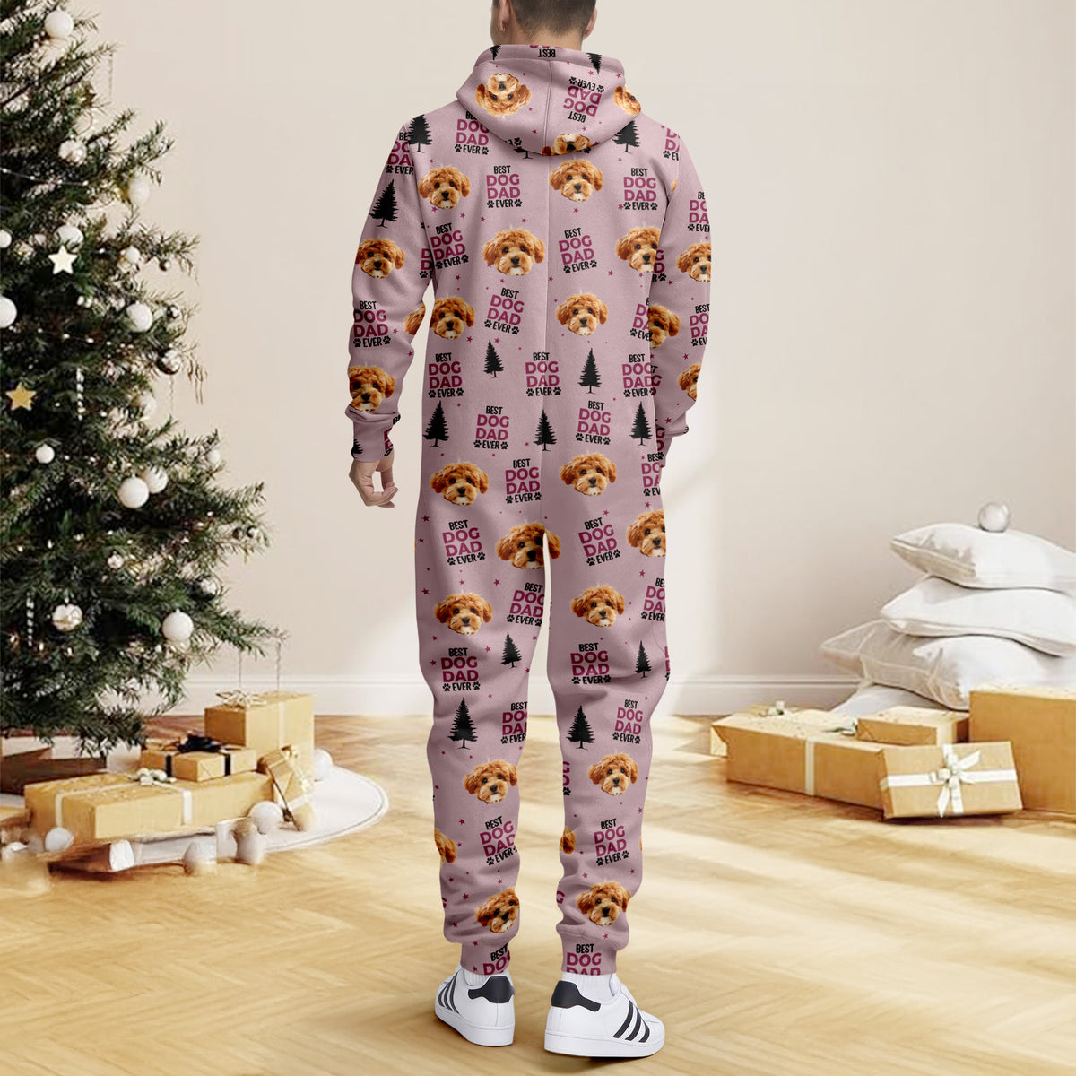 Custom Dog Face Photo Personalized Best Dog Dad Mom Onesie Pajamas CH07 896922