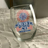 America 250 Firework Wine Glass TH10 894645