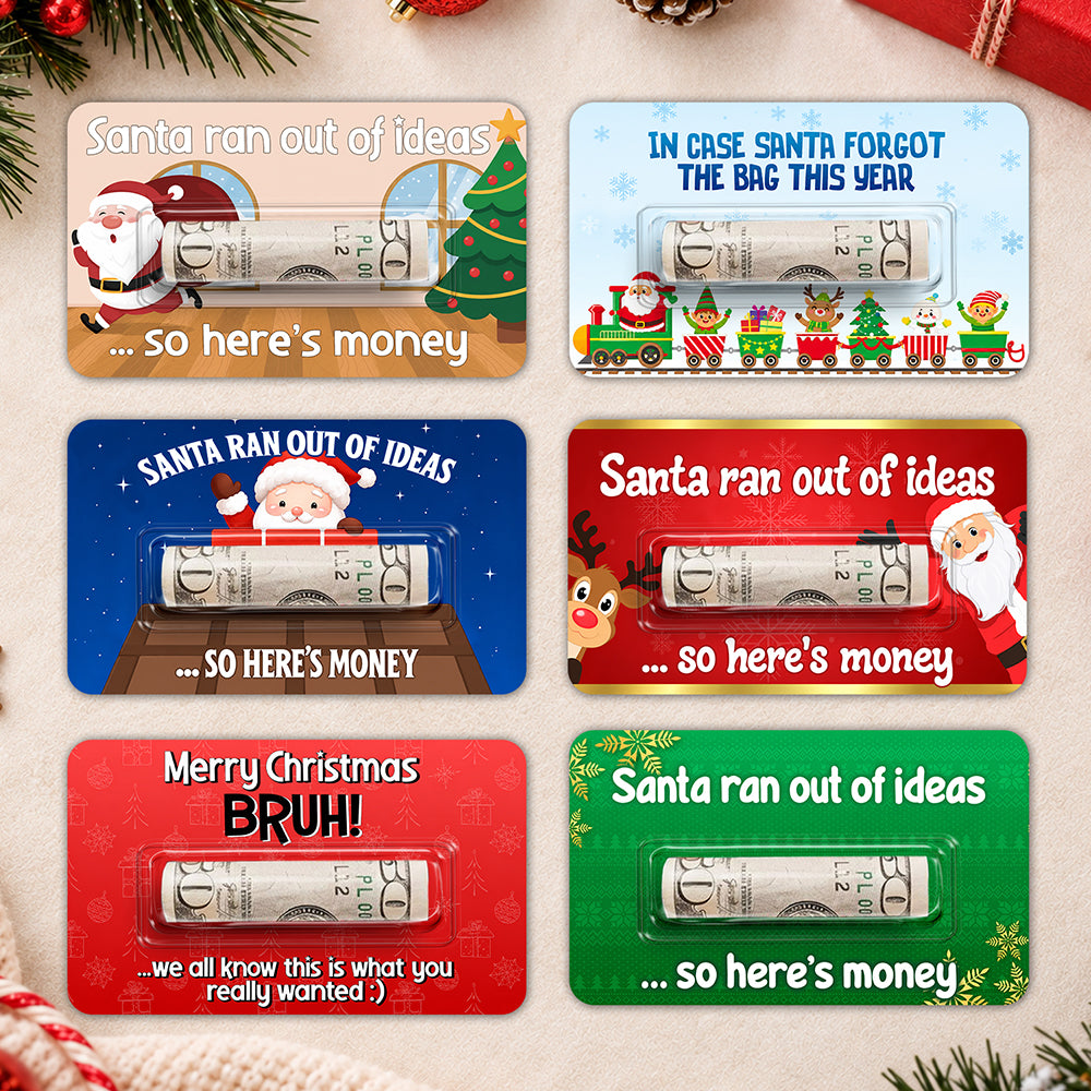 Personalized Funny Christmas Money Holder Card Gift for Kids and Adults CH07 180724
