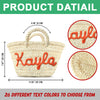 Personalized Name Straw Beach Basket Bag Perfect for Vacation & Picnic LM32 893727