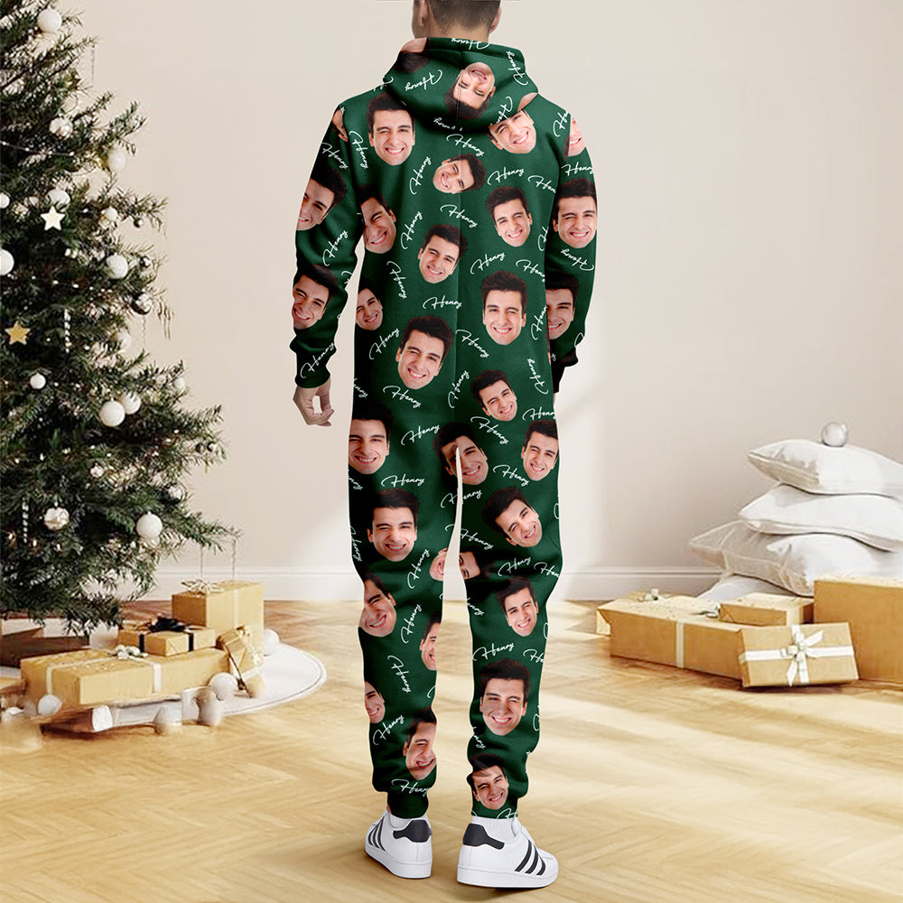 Custom Face and Name Christmas Onesie Pajamas HO82 903690