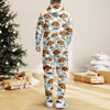 Custom Dog Cat Face Gingham Pattern Onesie Pajamas For Dog Cat Lovers LM32 669735