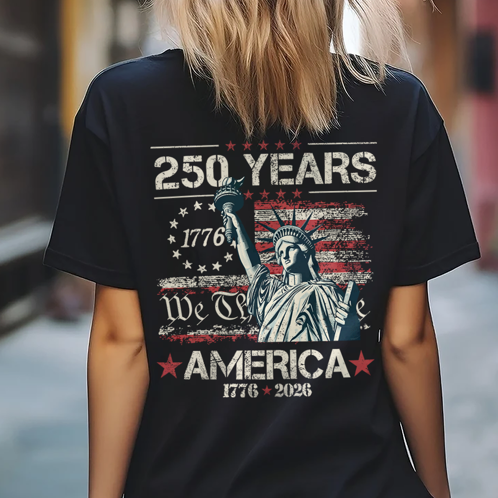 Celebrate Our America 250th Anniversary We The People Back Side Dark Shirt CH07 896712