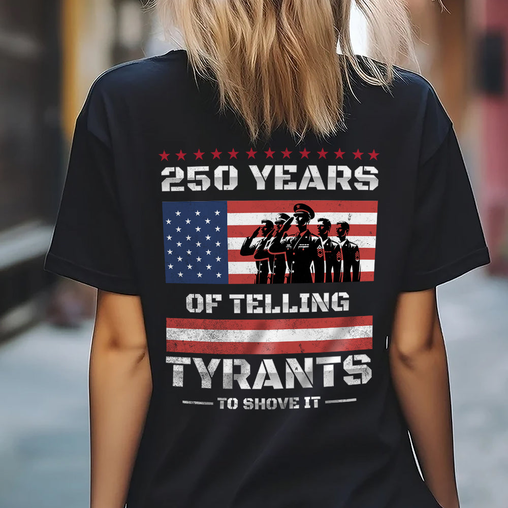 250 Years USA 250th Anniversary America Celebration Back Side Dark Shirt CH07 896740