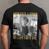 Personalised Vintage Photo And Year Senior - Officially A Senior - My Last First Day Back Dark Shirt HA75 922040
