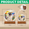Custom Photo Forever In My Heart Dog Cat Pet Memorial Round Acrylic Frame Block HA75 897014