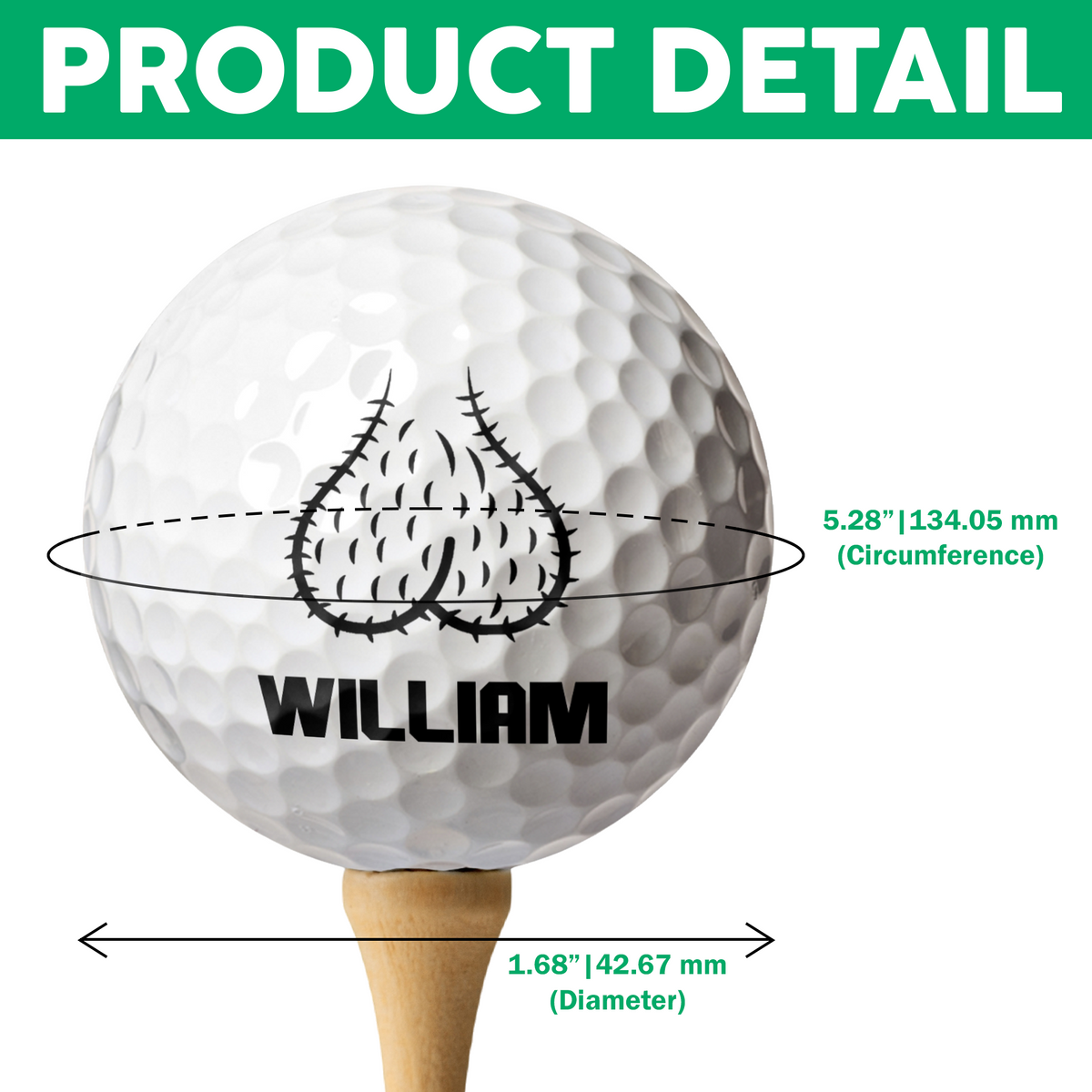 Custom Name Sack Ball Personalized Golf Ball Funny Gifts for Men CH07 899750