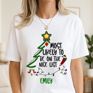 Custom Name Most Likely To Family Christmas Bright Shirt TH10 896007
