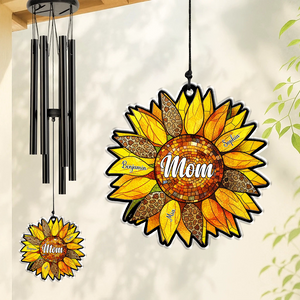 Personalized Name Nana Auntie Mom Family Sunflower Acrylic Wind Chimes LM32 893945