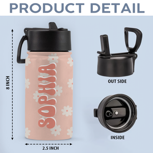 Custom Name Water Bottle With Straw For Kids TH10 894127