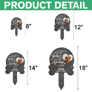 Custom Photo Your Pawprints Stay In My Heart Memorial Dog Garden Stake HA75 892772