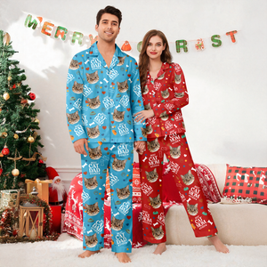 Custom Best Cat Mom Cat Dad Photo Personalized Pajamas Gift For Cat Lovers CH07 896526