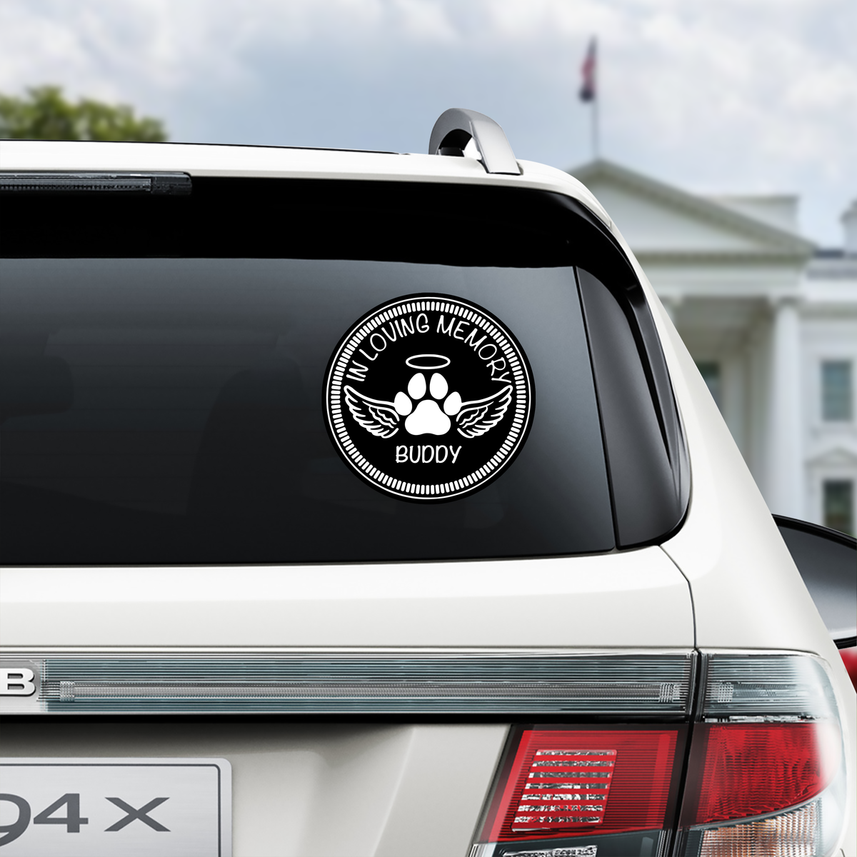 Custom Name In Loving Memory Dog Memorial Car Window Decal Sticker TH10 898467