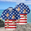 Custom Face American Flag Hawaiian Shirt Personalized Funny Independence Day Gift CH07 896108
