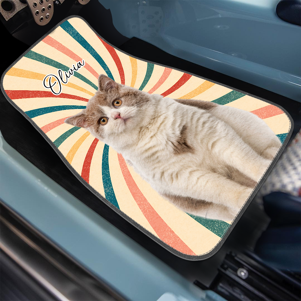 Custom Pet Photo Car Floor Mat For Dog And Cat Lovers HO82 894508