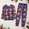 Custom Photo Dog With Colorful Christmas Lights Sleepwear HO82 900028