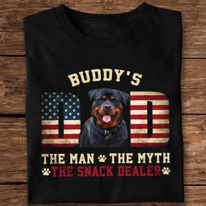Custom Photo Dog - Dog's Dad The Man The Myth The Dealer American Flag Dad Shirt HA75 892440