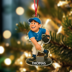 Custom Photo 3D Effect Figure For Baseball Lovers Acrylic Ornament LM32 895593