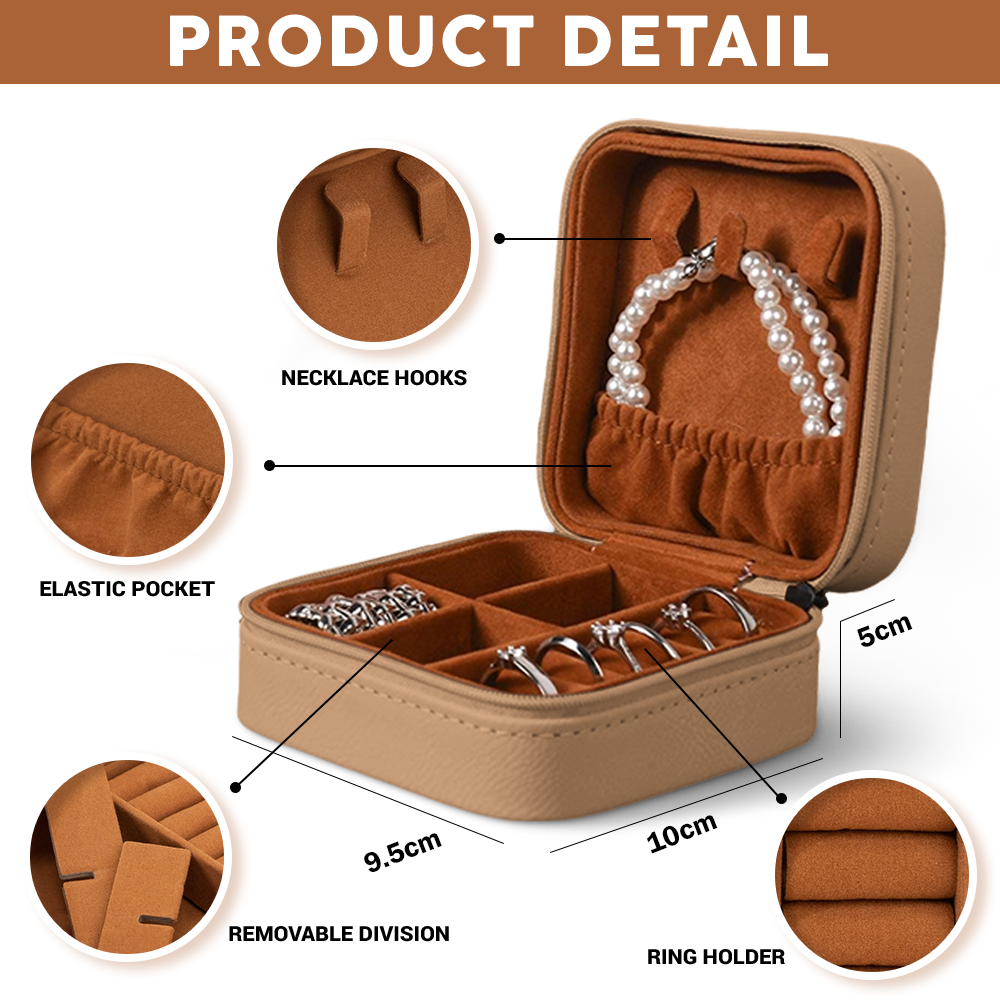 Custom Name With Floral Personalized Gift Travel Jewelry Box For Wife Valentine's Day TH10 898089