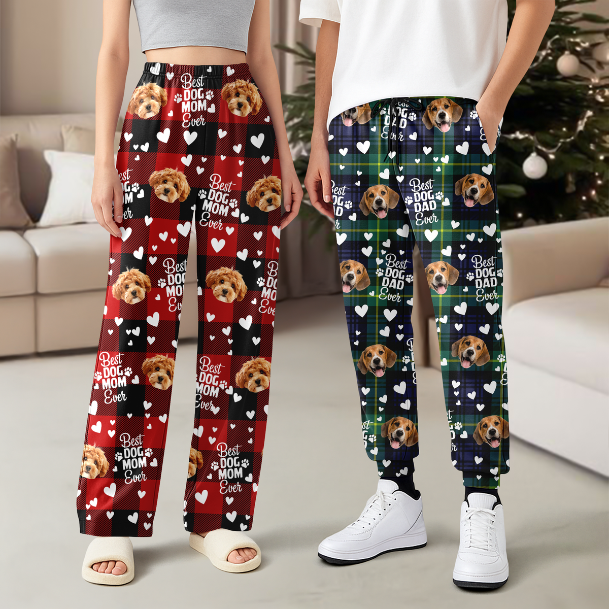 Custom Photo Best Dog Mom, Best Dog Dad Ever Sweatpants HA75 897618