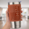 Custom Name Dad We Love You US Flag Leather Tumbler HA75 892560