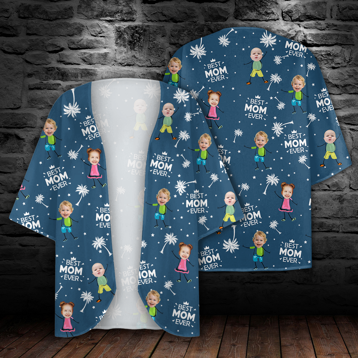 Custom Photo Best Mom Ever Coconut Palm Kimono TH10 894157