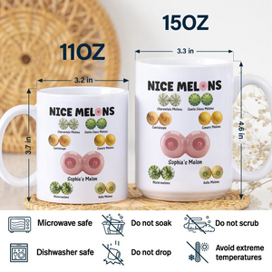 Custom Name Nice Melon White Mug Valentine's Day Funny Gift for Wife Girlfriend from Husband Naughty Gift for Her CH07 910106